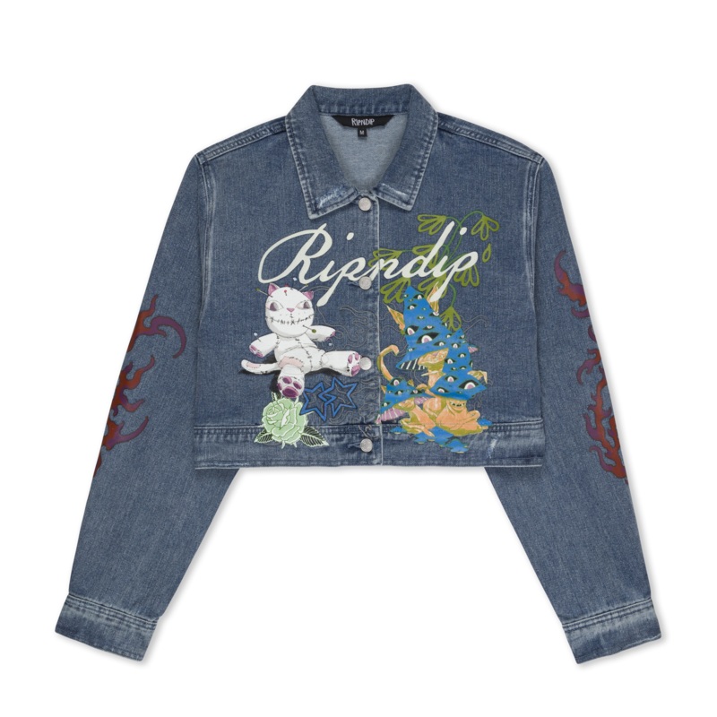 Travis Cropped Denim Jacket (Light Wash)