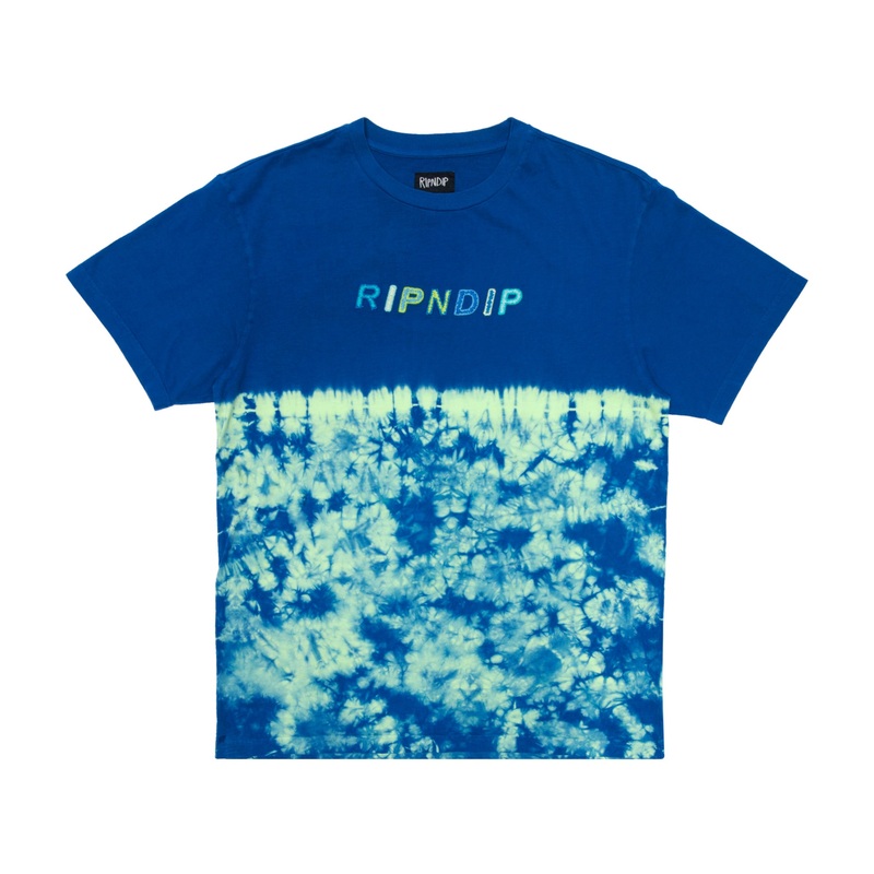 Prisma Embroidered Tee (Navy/Green)