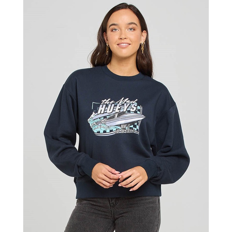 The Mad Hueys Drive It Like You Stole It Womens Crew