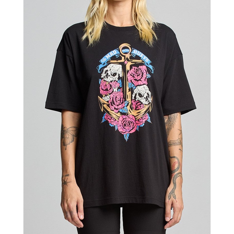 The Mad Hueys Skulls & Roses Womens Tee