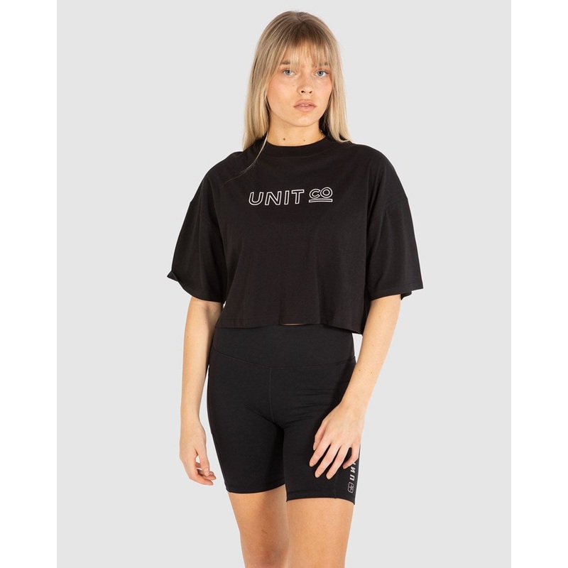 Unit Tint Crop Ladies Tee|BLACK|6/2XS|8/XS|10/S|12/M|14/L|16/XL