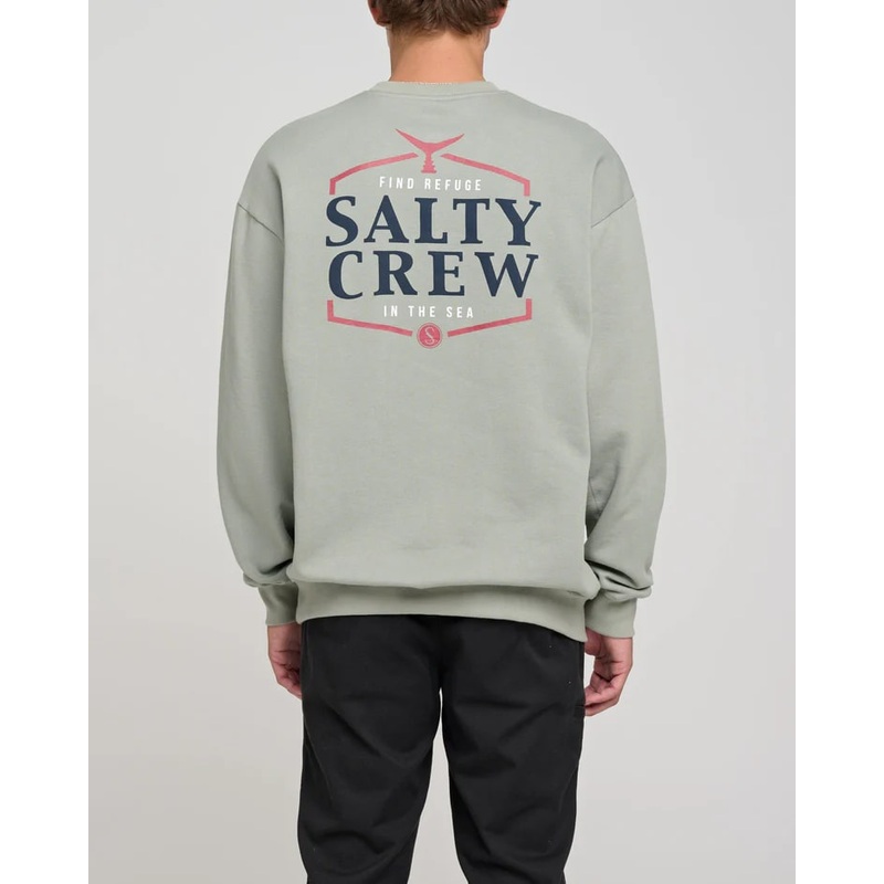Salty Crew Skipjack MW Crew|Kelp Green|S|M|L|XL|2XL|3XL