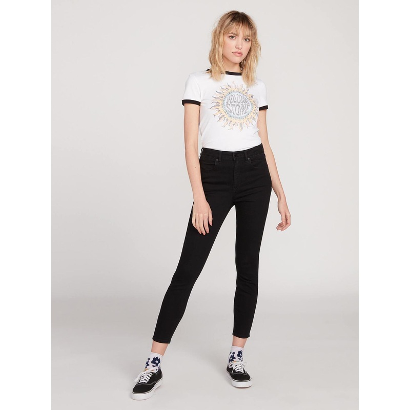 Volcom Liberator High Rise Jeans Premium Wash Black