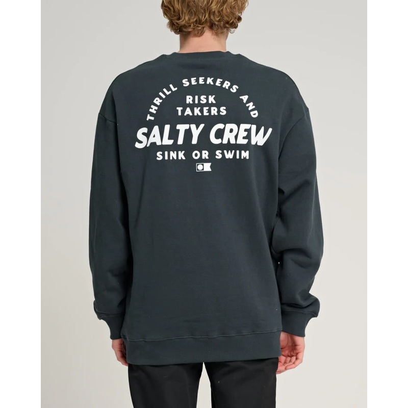 Salty Crew Stoked Crew|Coal|S|M|L|XL|2XL|3XL