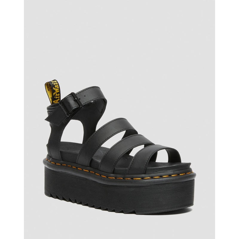 Dr Martens Blaire Hydro Leather Platform Strap Sandals – Black