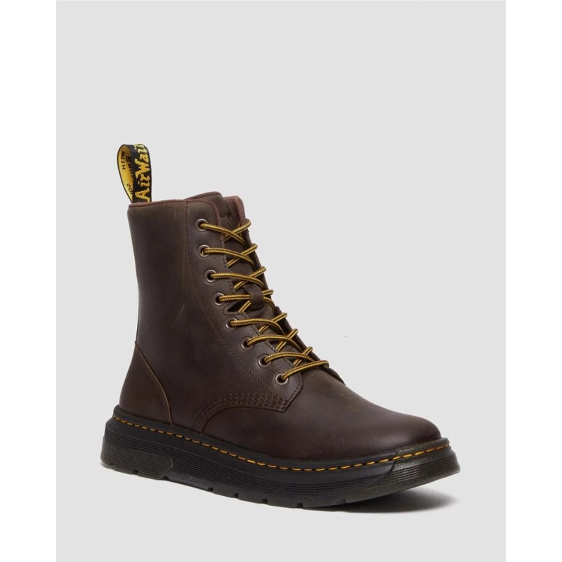 Dr Martens Crewson 8 Eye Boot – Dark Brown Crazy Horse
