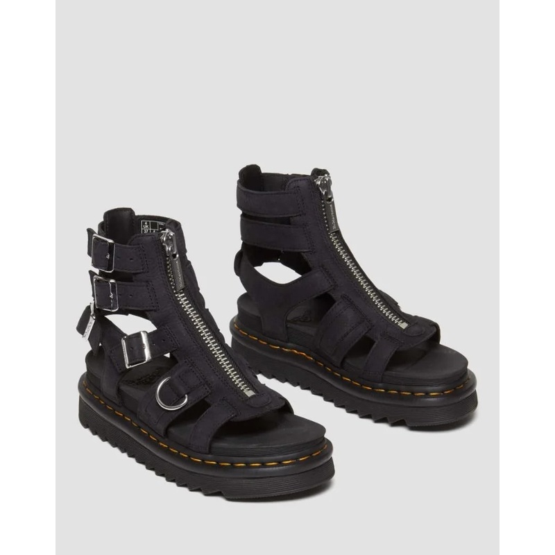 Dr Martens Olson Gladiator Sandal – Charcoal Grey Tumbled Nubuck