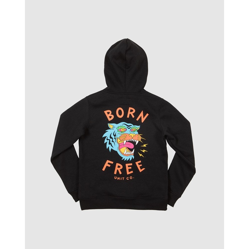 Unit Born Free Youth Hoodie|BLACK|10|12|14|16