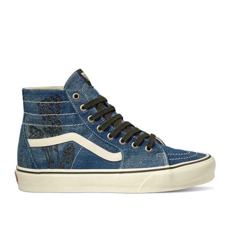 Vans Sk8-Hi Tapered Denim Embroidery Navy / White