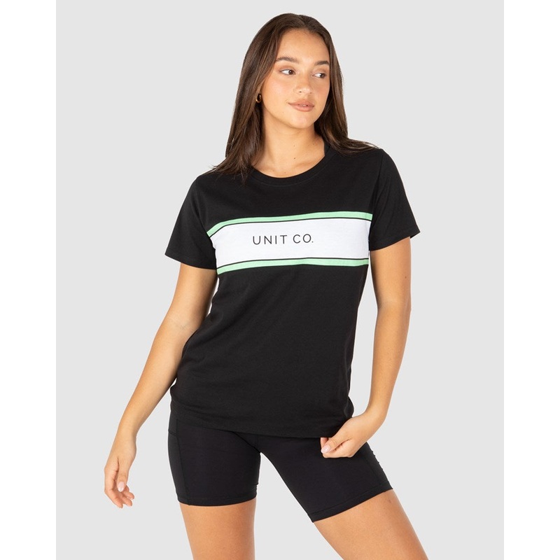 Unit Borderline Ladies Tee|BLACK|6/2XS|8/XS|10/S|12/M|14/L|16/XL