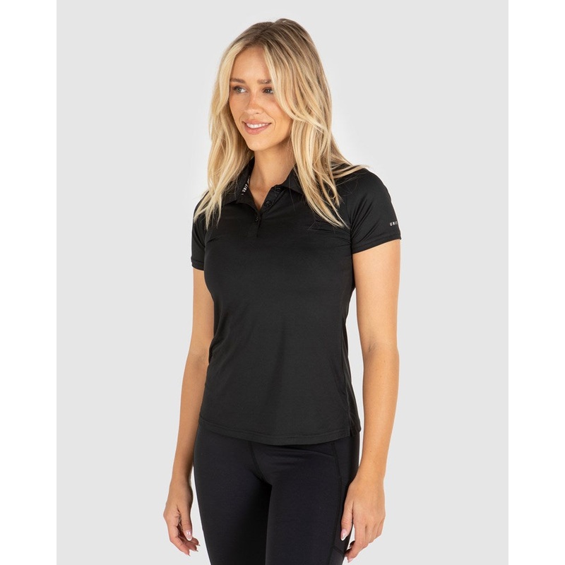 Unit Elite Flex Ladies Polo|BLACK|CHAR HEATHER|NAVY|6/2XS|8/XS|10/S|12/M|14/L|16/XL