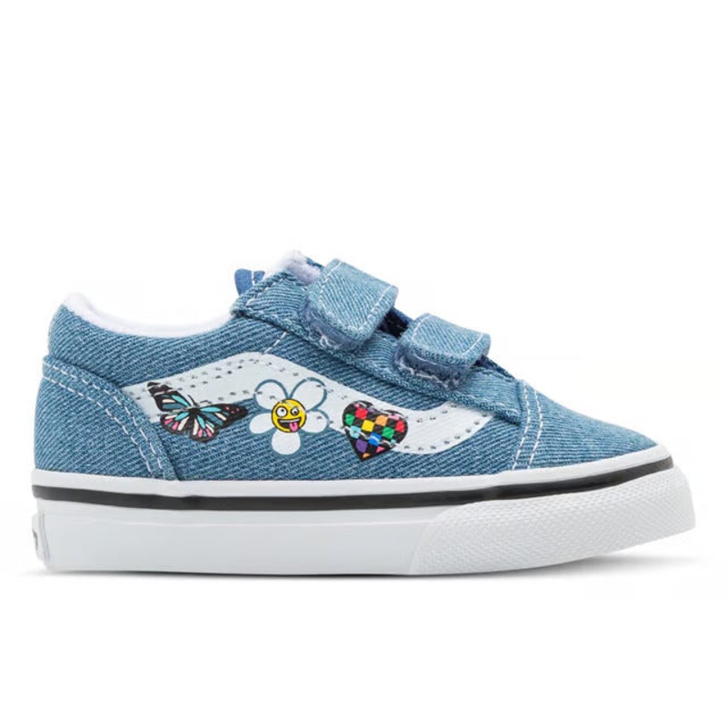 Vans Old Skool V Toddlers Denim – Navy / True White