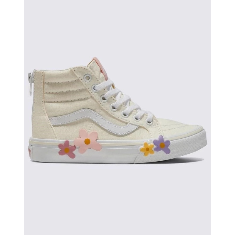Vans Sk8-Hi Zip Kids Flower Egret