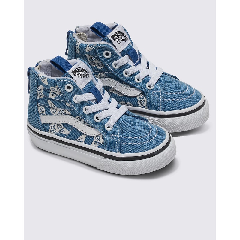 Vans Sk8-Hi Zip Toddlers Denim Navy / True White