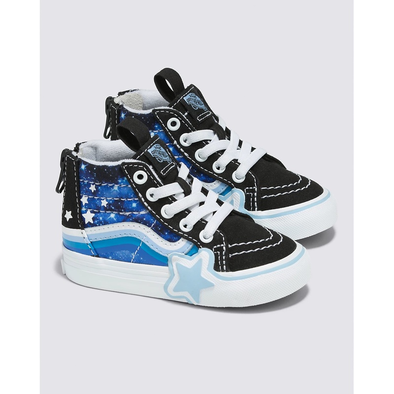 Vans Sk8-Hi Zip Toddlers Rainbow Glow Galaxy Black / Blue