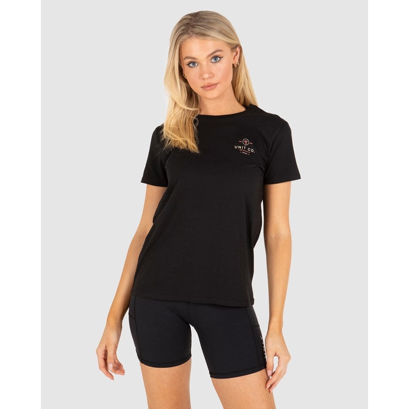 Unit Rose Ladies Tee|BLACK|MILITARY|6/2XS|8/XS|10/S|12/M|14/L|16/XL