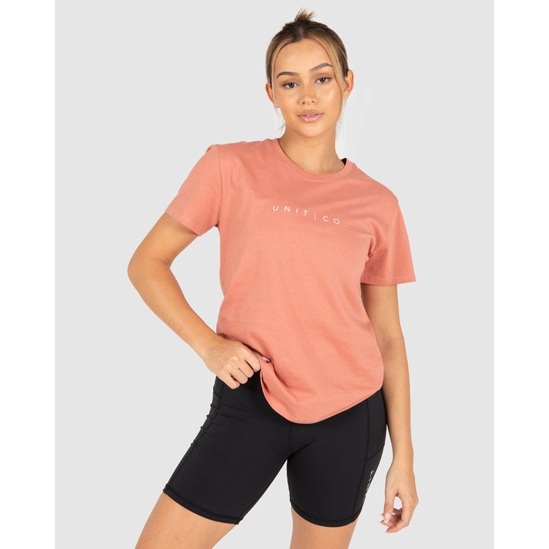 Unit Sweep Ladies Tee|DUSTY ROSE|6/2XS|8/XS|10/S|12/M|14/L|16/XL