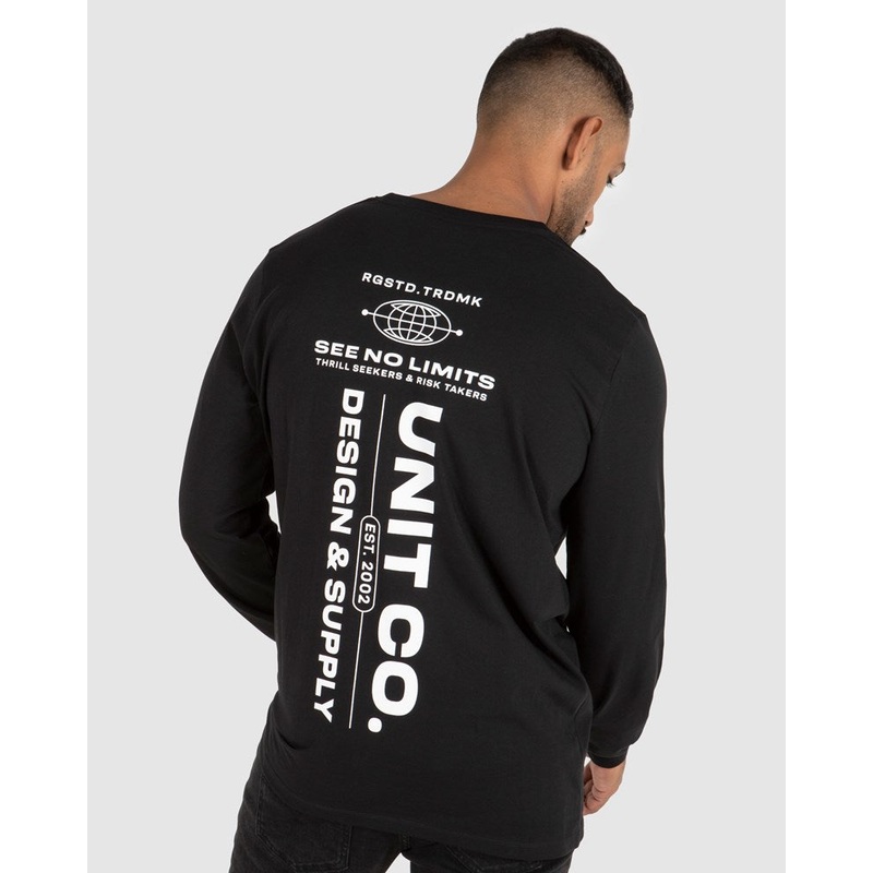 Unit Worldwide Longsleeve Tee|BLACK|S|M|L|XL|2XL|3XL