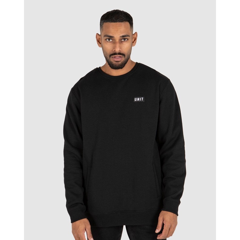Unit Stack Crew Neck Fleece|BLACK|XS|S|M|L|XL|2XL|3XL