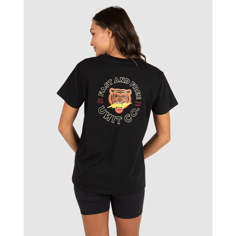 Unit Tygra Ladies Tee|BLACK|WHITE|XS|S|M|L|XL|2XS