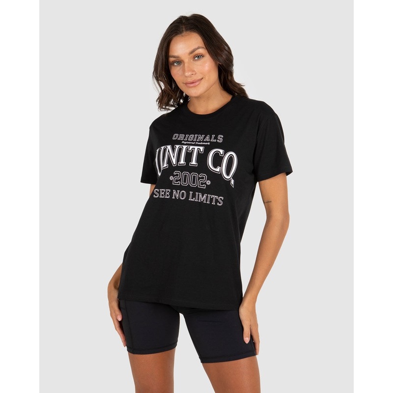 Unit Varsity Ladies Tee|BLACK|WHITE|XS|S|M|L|XL|2XS