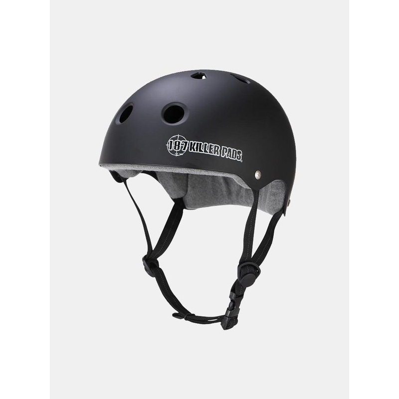 187 Killer Pads Pro Skate Helmet w/ Sweat Saver Liner – Matte Black