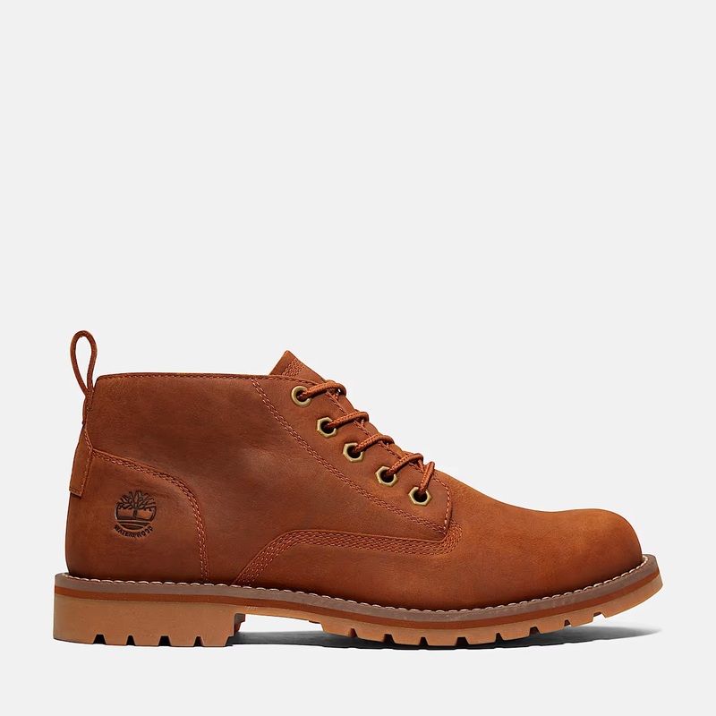 Timberland Mens Redwood Falls Waterproof Chukka – Medium Brown Full Grain