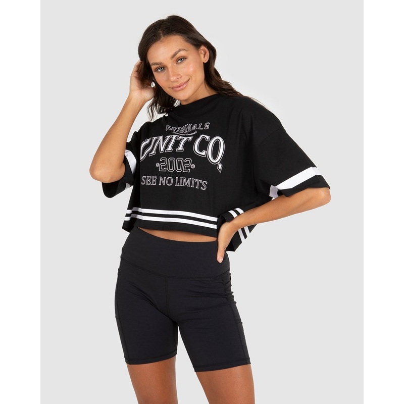 Unit Varsity Cropped Ladies Tee