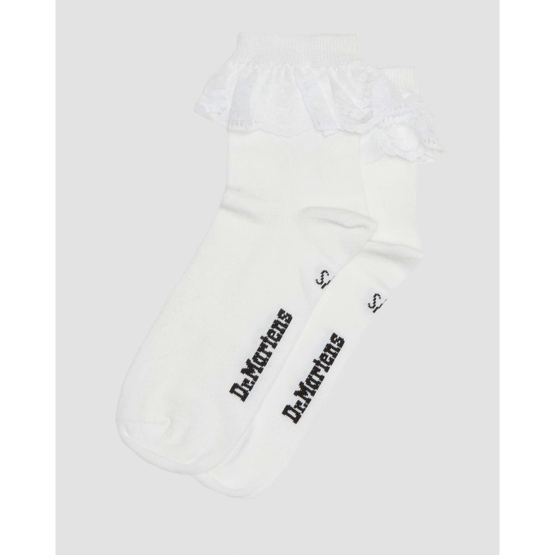 Dr. Martens Frill Sock Organic Cotton Blend – White