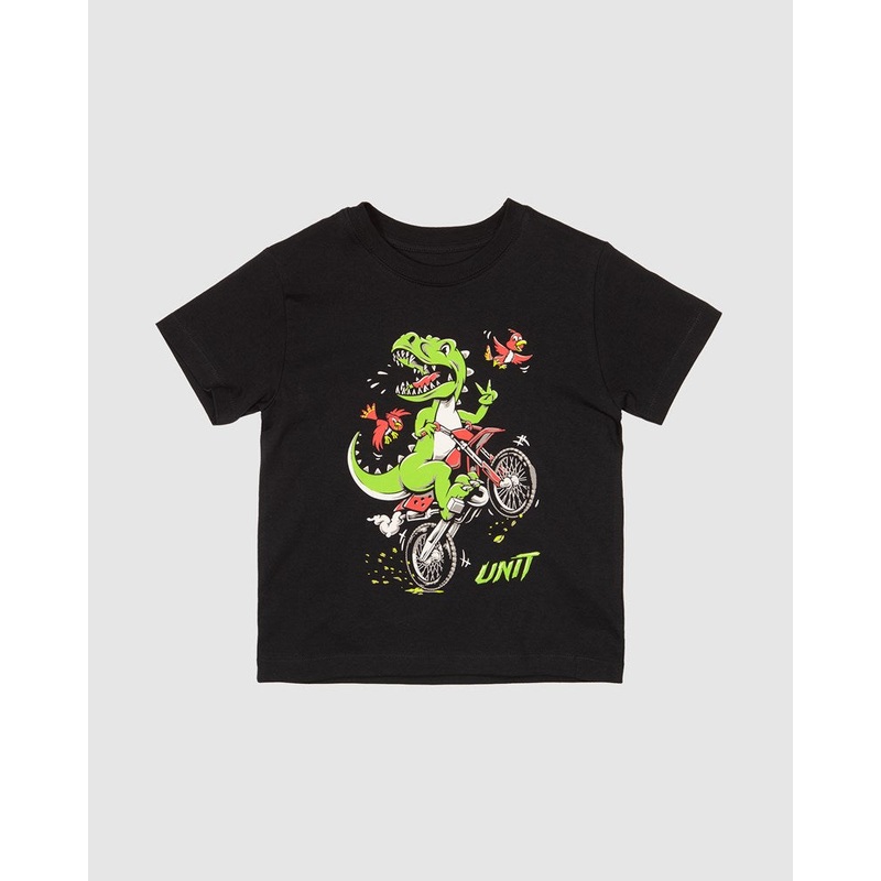 Unit Rexer Kids Tee|BLACK|0|2|4|6|8