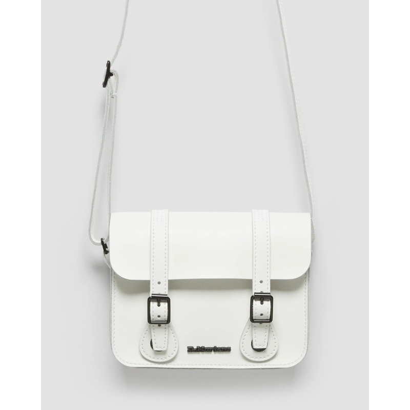 Dr Martens 7 Leather Satchel – White Smooth & White Kiev