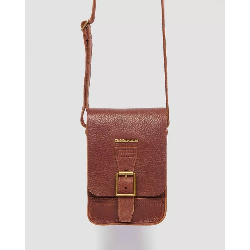 Dr Martens Ambassador Leather Reporter Bag – Cashew Brown