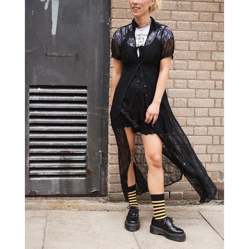 Dr Martens Thin Stripe Cotton Blend Socks Yellow / Black