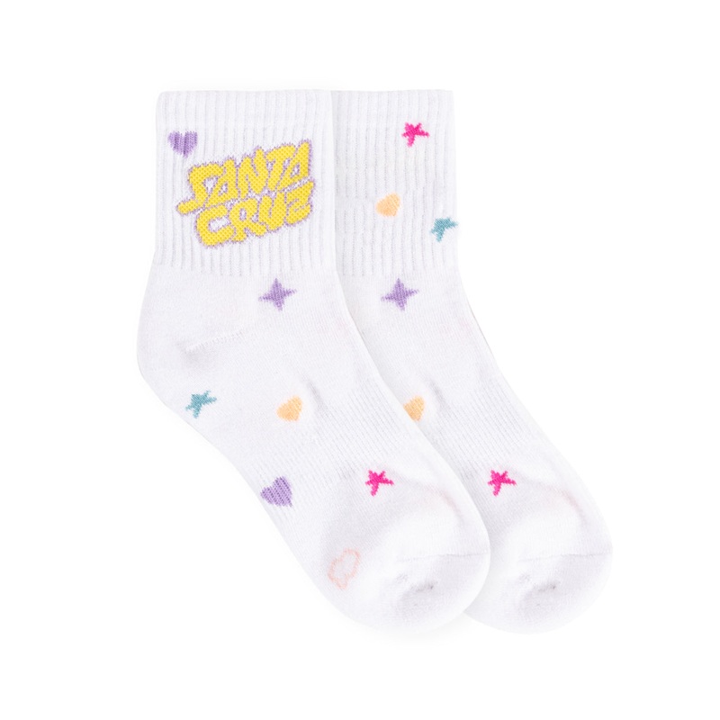 Santa Cruz Youth Bubble Stack Mid Socks 2 Pack