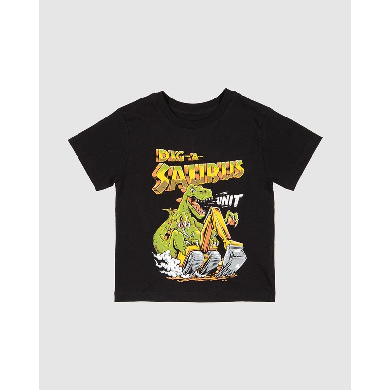 Unit Digger Kids Tee|BLACK|0|2|4|6|8