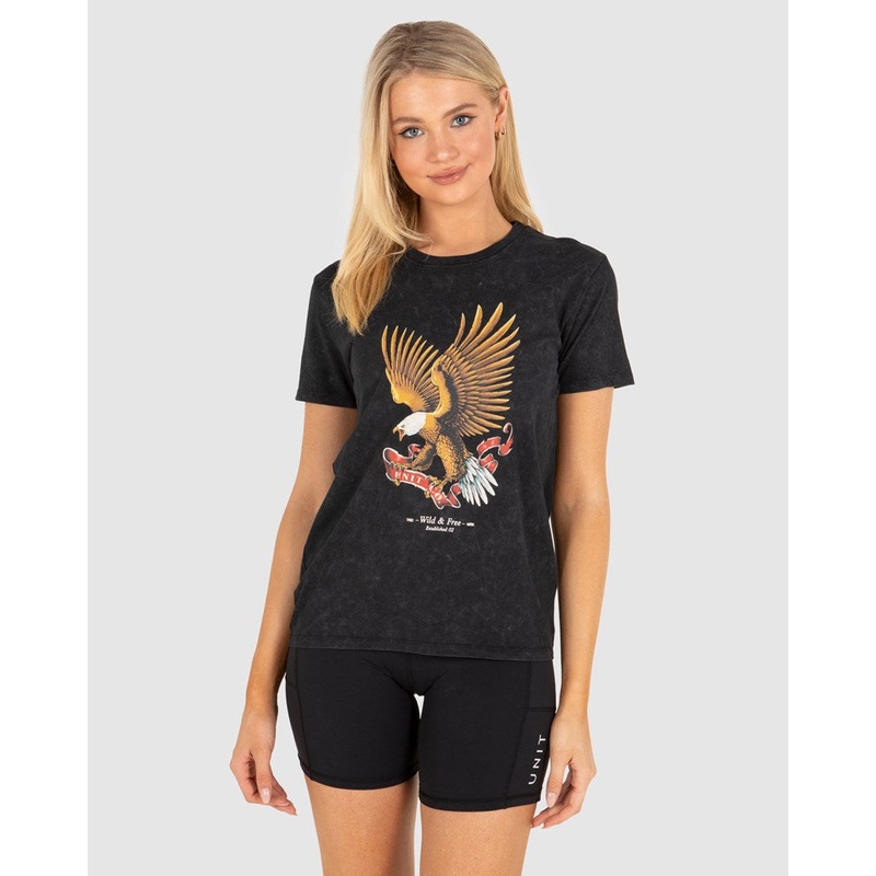 Unit Freedom Ladies Tee|VINTAGE BLACK|6/2XS|8/XS|10/S|12/M|14/L|16/XL