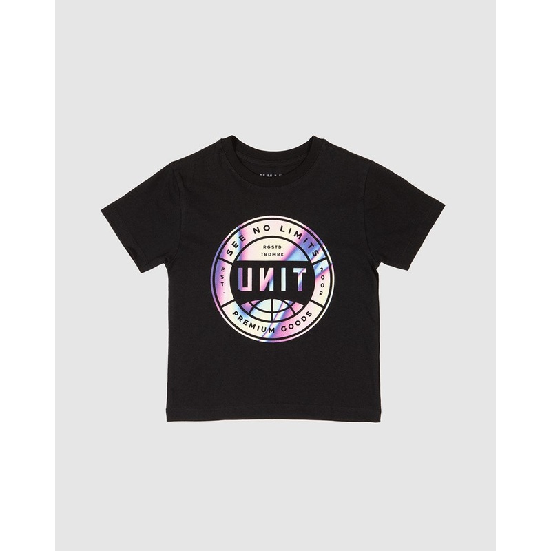 Unit Glades Pop Kids Tee|BLACK|0|2|4|6|8
