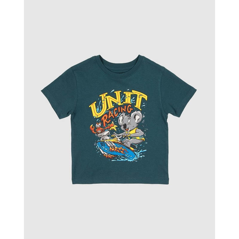 Unit Splash Kids Tee|DK TEAL|0|2|4|6|8