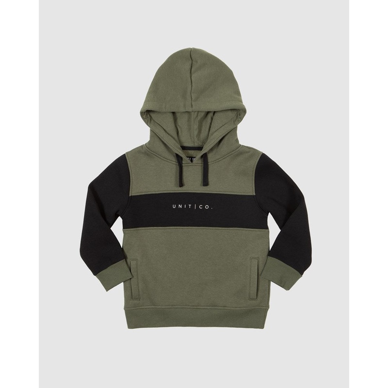 Unit Trestle Kids Hoodie|MILITARY|0|2|4|6|8