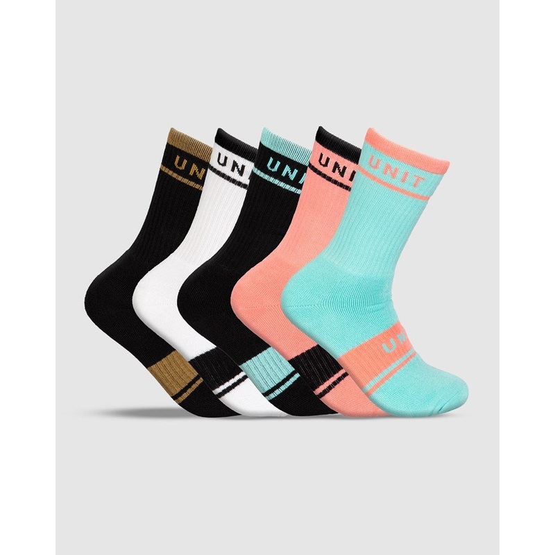 Unit Equip Ladies Bamboo Hi Lux Socks – 5 Pack