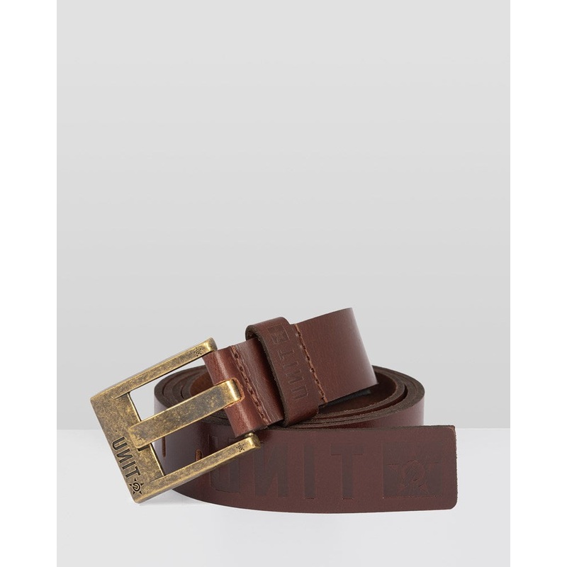 Unit Fortitude Leather Belt|BLACK|DARK CHOC|S/M|L/XL