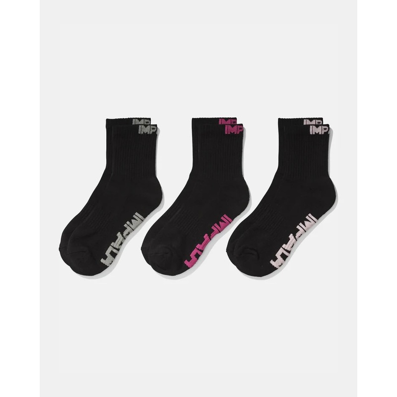 Impala Everyday 3 Pack Socks|Black|OSFM