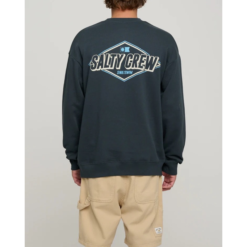 Salty Crew Revival Crew|Coal|S|M|L|XL|XXL|XXXL