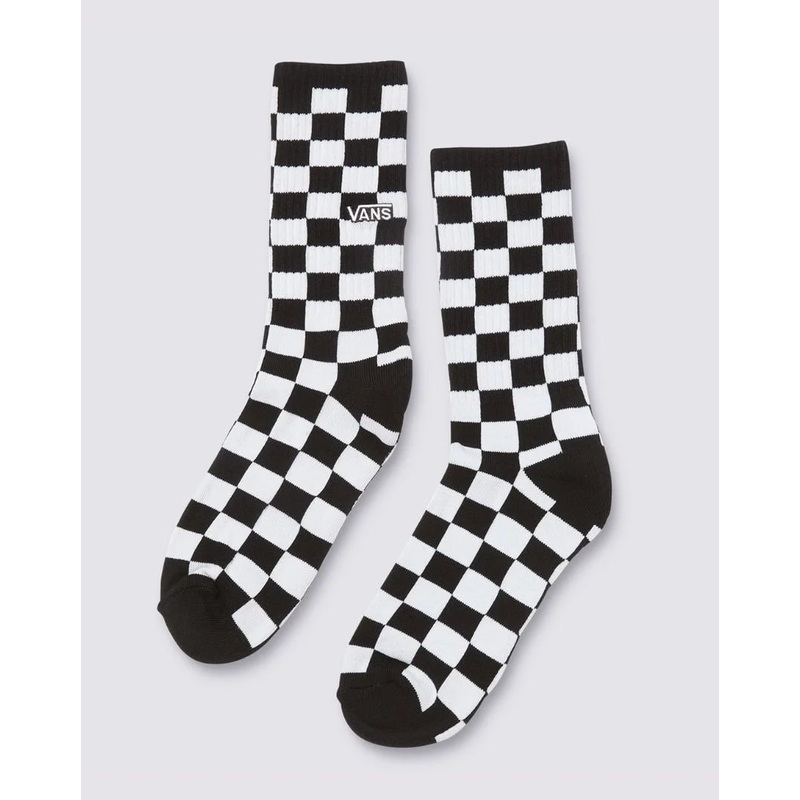 Vans Checkerboard Crew Sock – Black / White