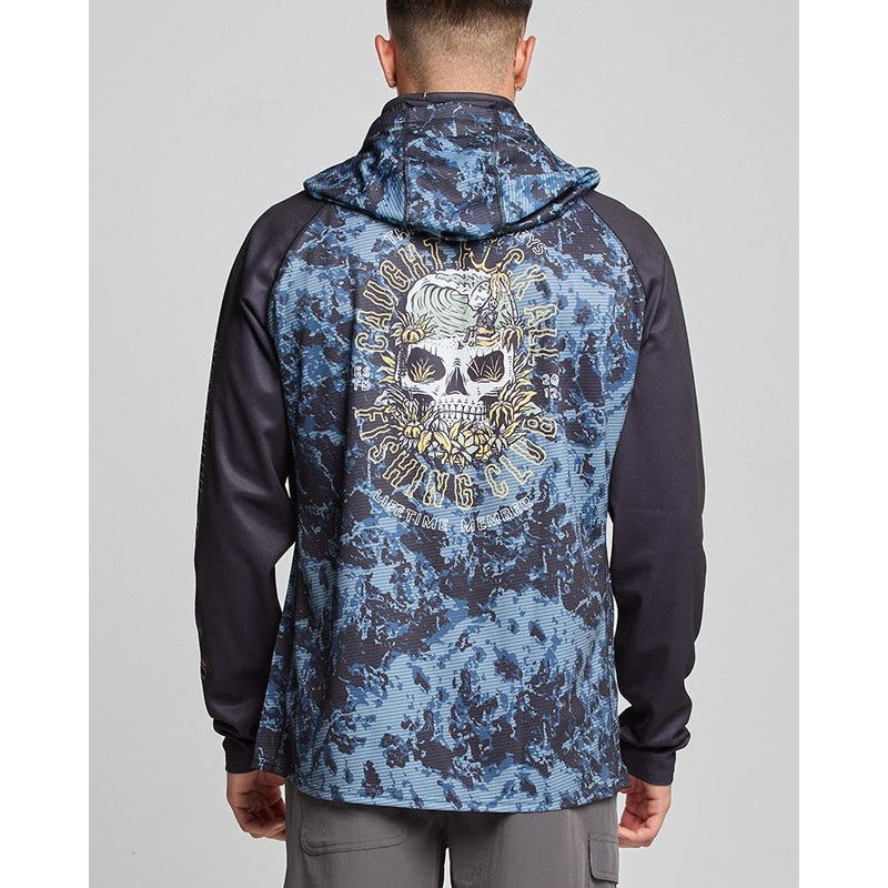 The Mad Hueys CAUGHT FK ALL | UPF 50+ HOODED MASKED FISHING JERSEY