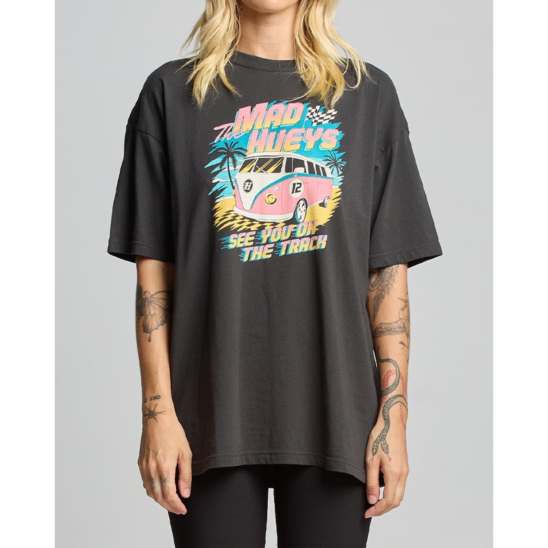 The Mad Hueys SEE YOU ON THE TRACK | WOMENS OVERSIZED SS TEE
