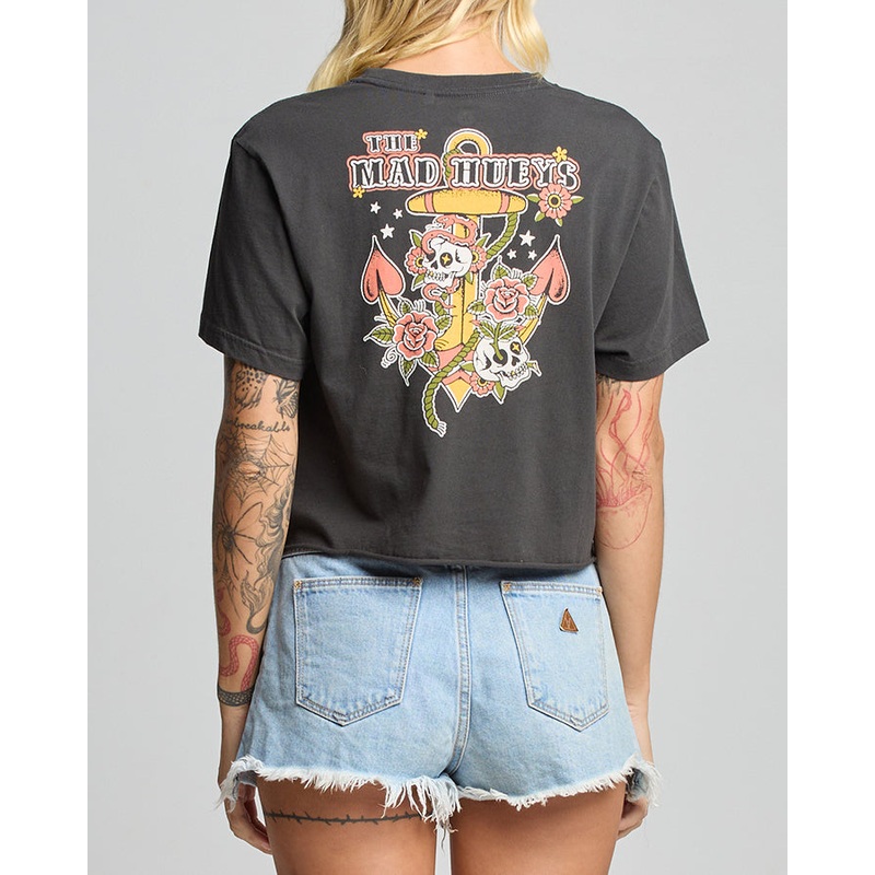 The Mad Hueys SKULL TATTOO | WOMENS CROP SS TEE