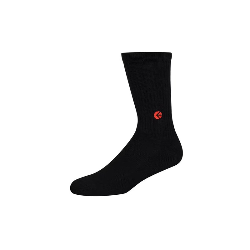 Ethika Boys Black Crew Sock – Red Logo