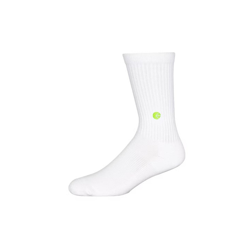 Ethika Boys White Crew Sock – Flo Green Logo