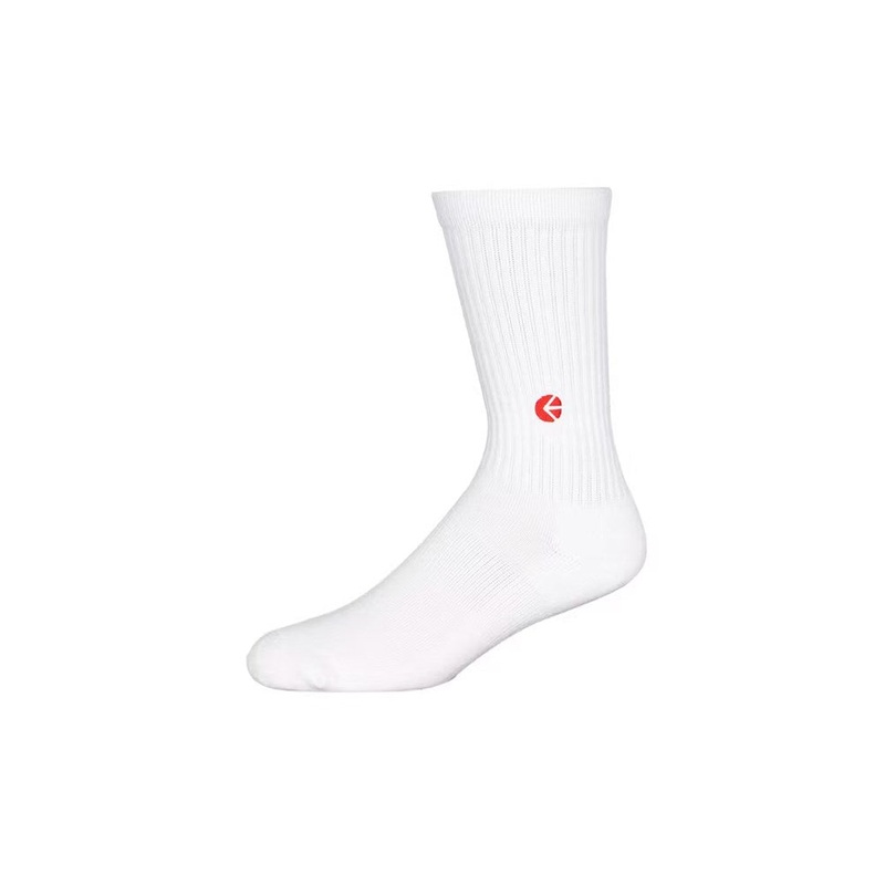 Ethika Boys White Crew Sock – Red Logo
